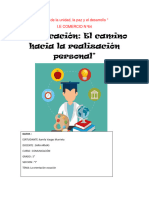 "La Vocación: El Camino Hacia La Realización Personal": " Año de La Unidad, La Paz y El Desarrollo " I.E Comercio N°64