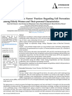 Relationship Between Nurses Practices Regarding Fall Prevention Among Elderly Women and Their Personal Characteristics