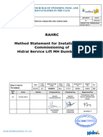 20.06.2021 - Method Statement - MH Hidral Dumbwaiter