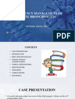 Emergency Management of Acute Bronchiolitis