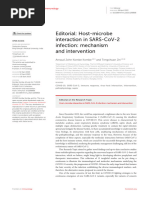 Editorial Host-Microbe Interaction in SARS-CoV-2 I