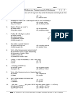 Motion & Measurement of Distances - Class-VII