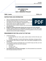 Life Orientation Grade 12 Task 3: Research Project TIME: 2 Weeks TOTAL: 90 Instructions and Information