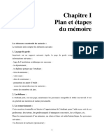 Chapitre I - Plan Et Étapes Du Mémoire