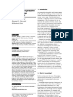 Measurement Practice For Knowledge Management: Pervaiz K. Ahmed Kwang K. Lim and Mohamed Zairi