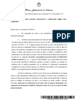 Cavallari C Mercadolibre. Medida Innovativa, Rectificacion de Datos. Habeas Data