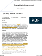 Operating System Elements - Operations and Supply Chain Management