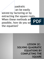 LESSON 2C (Completing The Square)