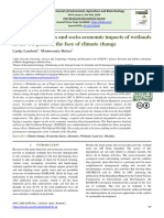 Land Use Dynamics and Socio-Economic Impacts of Wetlands in The Oti Plain in The Face of Climate Change