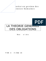 La Théorie Générale Des Obligations