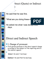 Direct and Indirect Speech With Examples and Exercises