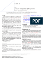 Use of Unbonded Caps in Determination of Compressive Strength of Hardened Concrete Cylinders