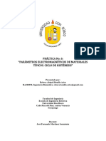 Práctica 6: PARÁMETROS ELECTROMAGNÉTICOS DE MATERIALES TÍPICOS. CICLO DE HISTÉRESIS"