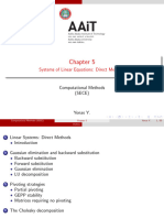 Linear Equations-Direct Methods