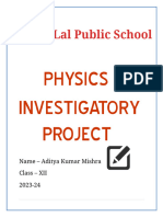 Physics Investigatory Project