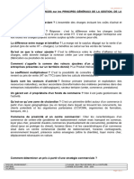 Contrôle de Connaissances Sur Les Principes Généraux de La Gestion, de La Vie de L'entreprise