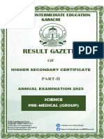 Result Pre Medical HSC Part II Annual 2023 Complete