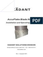 Kadant Blade Operating Manual