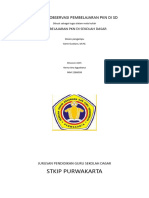 Laporan Observasi Pembelajaran PKN Di SD