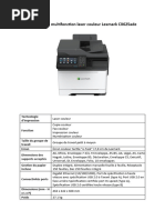 Imprimante Multifonction Laser Couleur Lexmark CX625ade