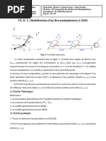 DDL 2 Manipulateur À D'un Bra Modélisation 1: TP. N°: 1/ Partie Théorique