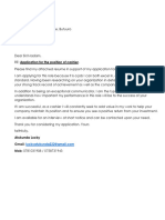 Accounting & Finance Cover Letter