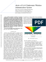 Design and Analysis of Li-Fi Underwater Wireless Communication System