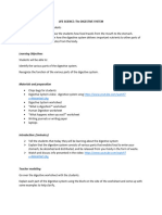 Lesson Plan For Demo Class - Grade 4 Science Class - Digestive System