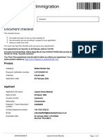 Documents Checklist Leanne Kome Mbende Tier 2 UK Visa 