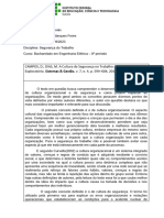 Fichamento de Artigos - Seg. Trabalho