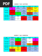 Horário Primeiro Ano - Atualizado 2 de Maio