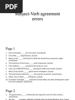 Subject Verb Agreement Exercises-QP