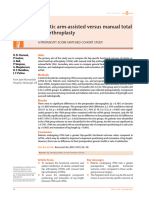 Robotic Arm-Assisted Versus Manual Total Hip Arthroplasty A Propensity Score Matched Cohort Study