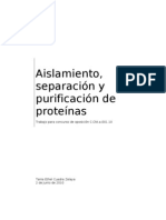 Aislamiento, Separación y Purificación de Proteínas