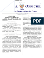 Ournal Fficiel: de La République Démocratique Du Congo