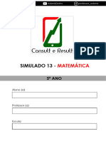 Simulado 13 - Matemática - 5º Ano (Blog Do Prof. Adonis)