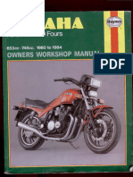 Yamaha Xj650 750 Fours 653cc 748cc 1980 1985 Owners Workshop Manual Haynes Manuals Compress