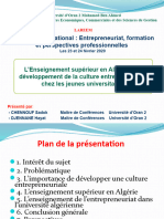 Présentation Colloque International Oran Les 23 Et 24 Fèvrier 2020