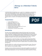 Fluid Kinetic Energy As A Selection Criteria For Control Valves