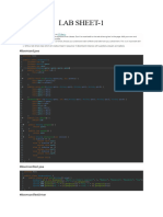 Lab Sheet 1 Oops