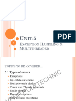 Unit E28093 5 - Exception Handling Multithreaded Programming