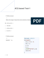 Technical MCQ Based Test-1