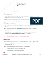 La Fonction Affine Fiche de Revision