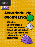 Atividade de Matemática Geometria