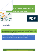 Le Choix D'investissement en Avenir Aléatoire Incertain