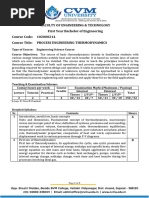 Faculty of Engineering & Technology First Year Bachelor of Engineering Course Code: 102000214 Course Title: Process Engineering Thermodynamics