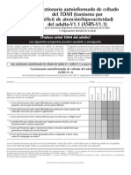 2010 - Cuestionario Autoinformado de Cribado Del TDAH (Trastorno Por Déficit de Atenciónhiperactividad) Del Adulto-V1.1 (ASRS-V1.1)