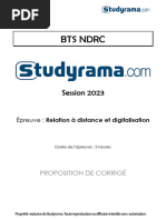 BTS NDRC Proposition de Corrige Du Sujet NOVATECH Pour STUDYRAMA V2