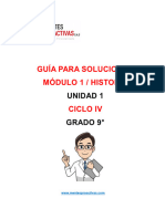 GUIA PARA SOLUCIONAR MODULO 1 HISTORIA 9no GRADO