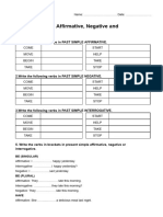 Unit 4 Present Simple - Affirmative, Negative and Interrogative